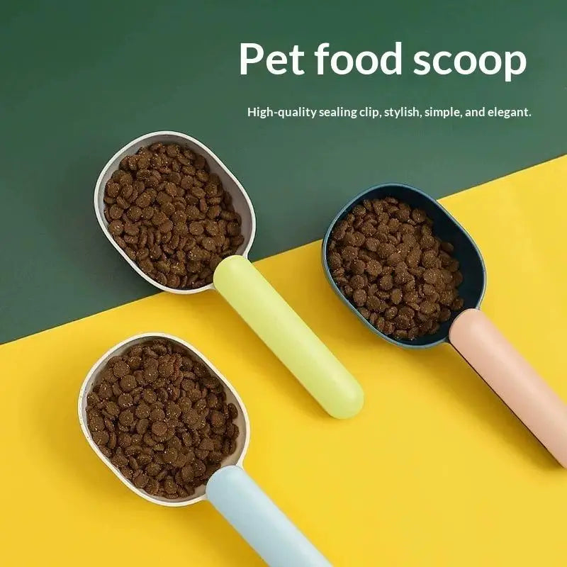 Pet Food Scoop with Bag Clip – Cat & Dog Measuring Spoon Pet Food Scoop Nixie