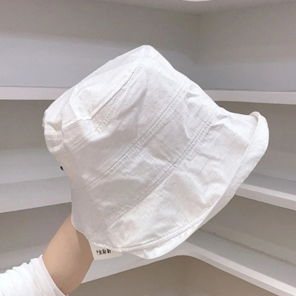 Korean Wide Brim Bucket Hat – Lightweight Sun Hat for Women