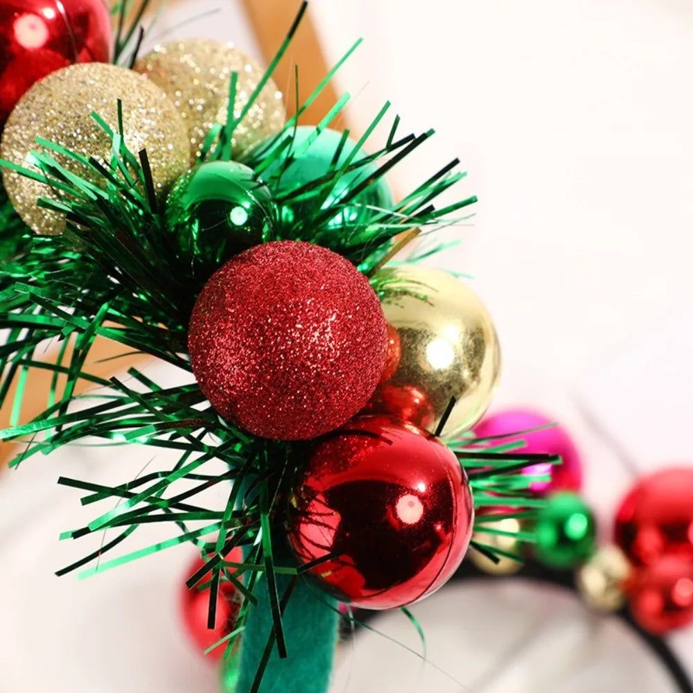 Christmas Colorful Ball Headband – Festive Holiday Hair Accessory