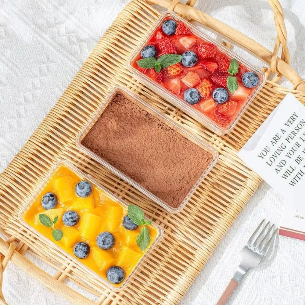 50PCS Transparent Tiramisu Mousse Box DIY Dessert Mold Tray Dessert Mold Tray Nixie