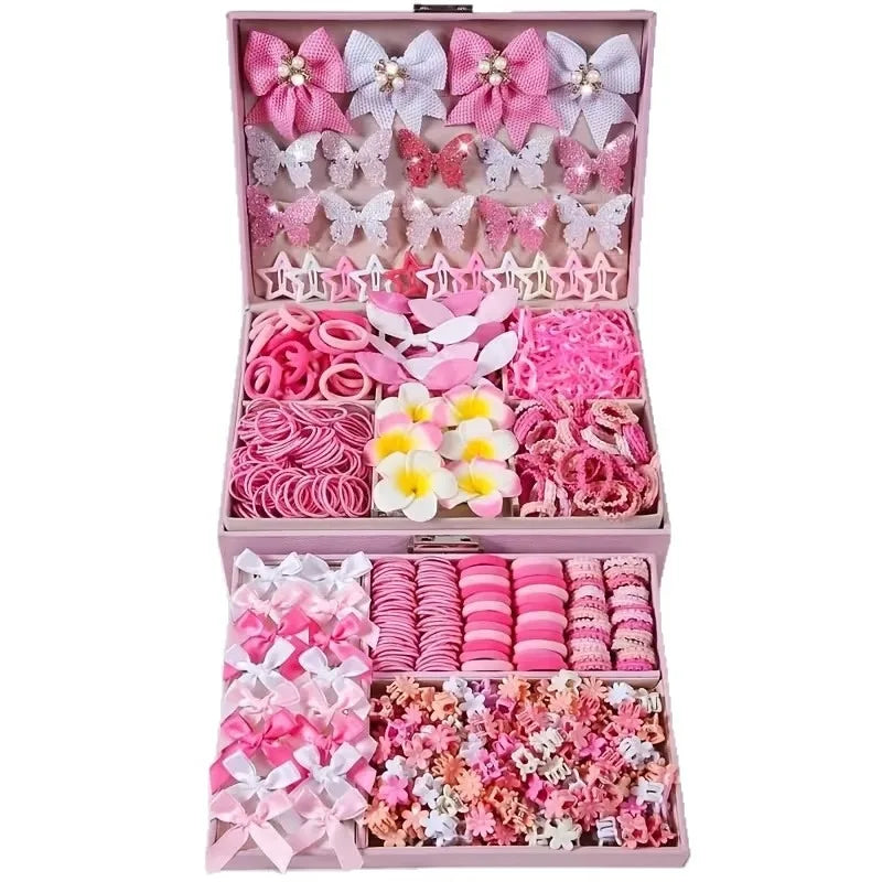 630PCS Girls Hair Accessories Set – Clips, Ties & Barrettes Kids Hair Accessories Nixie