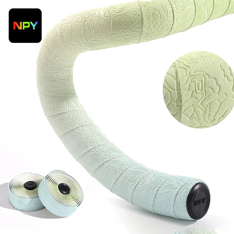 Gradient Road Bike Handlebar Tape – Anti-Slip PU+EVA Bar Wrap Bike Handlebar Tape Nixie BIANQI-GREEN