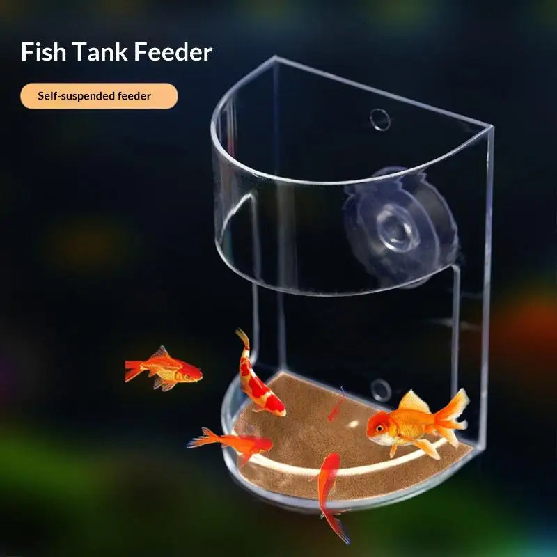 Floating Fish Feeding Ring Aquarium Station with Suction Cup