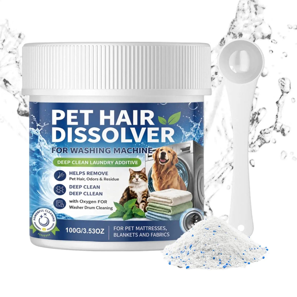 Pet Hair Dissolver Laundry Cleaner 100g – Cat & Dog Hair Remover