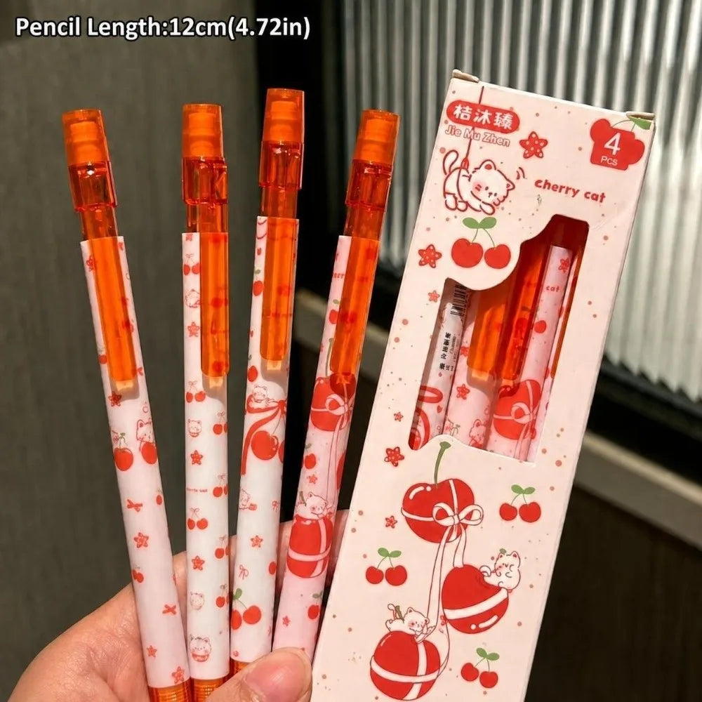 4-Pack Kawaii Mechanical Pencil Set 0.5mm 2B Lead Break-Resistant Mechanical Pencil Set Nixie