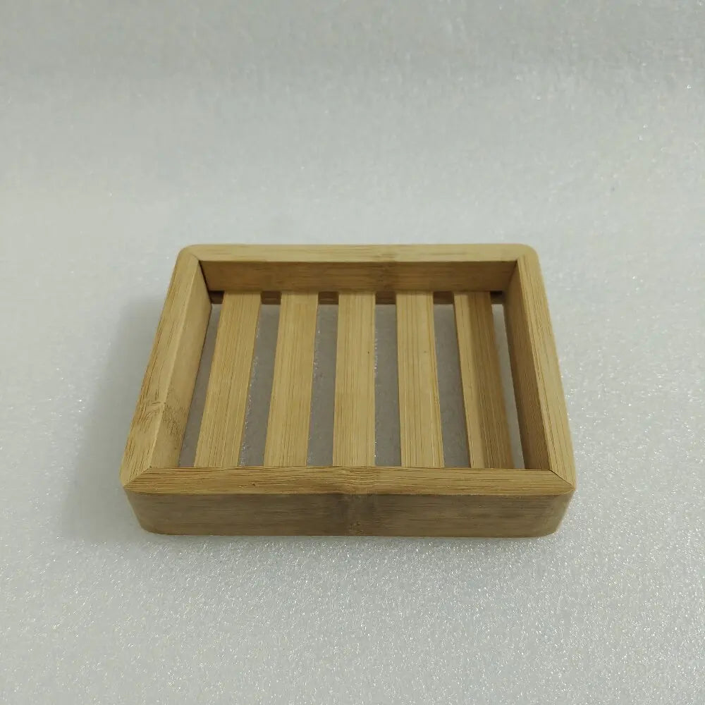 Natural Bamboo Soap Dish Tray Holder – Sky Blue Bathroom Organizer Bamboo Soap Dish Nixie