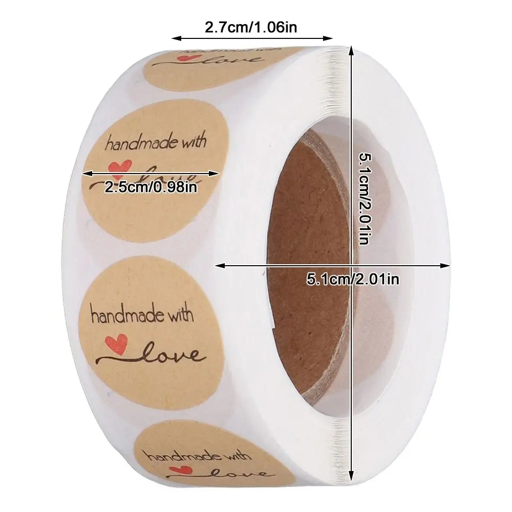 Kraft Paper Round Label Stickers 500 Pcs – Handmade Tags Kraft Label Stickers Nixie