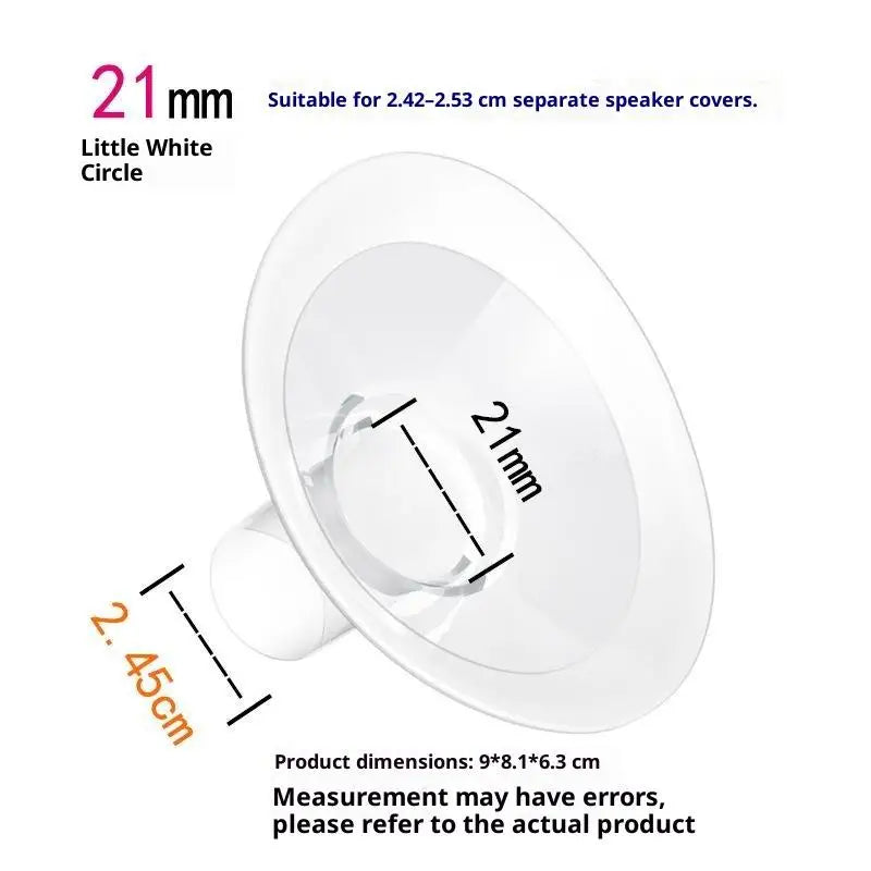 BPA-Free Breast Pump Flange Replacement – Universal PP Shield Breast Pump Flange Nixie 21mm No plug