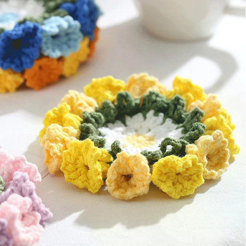 Crochet Lily of the Valley Flower Coaster – Handmade Cup Mat Crochet Flower Coaster Nixie