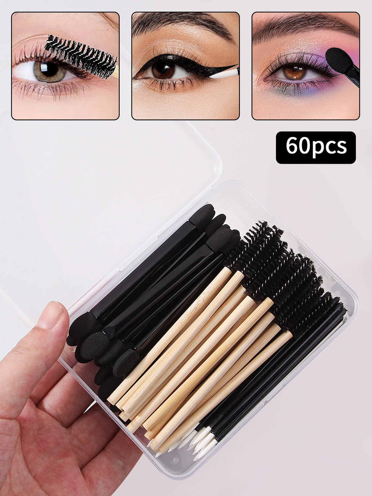 60-Piece Eye Makeup Brush Set with Storage Box | Nixie Eye Makeup Brush Set Nixie