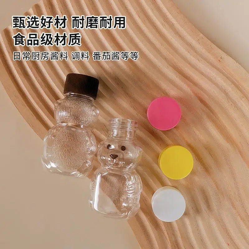 Mini Bear Squeeze Sauce Bottles – Portable Condiment Containers