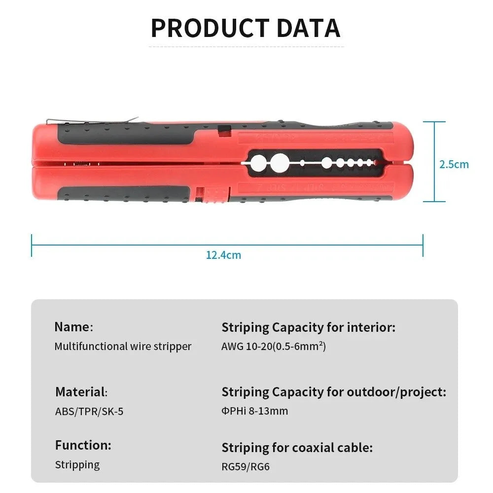 Coaxial Cable Stripper RG59 RG6 – Anti-Skid Portable Tool Cable Stripper Tool Nixie