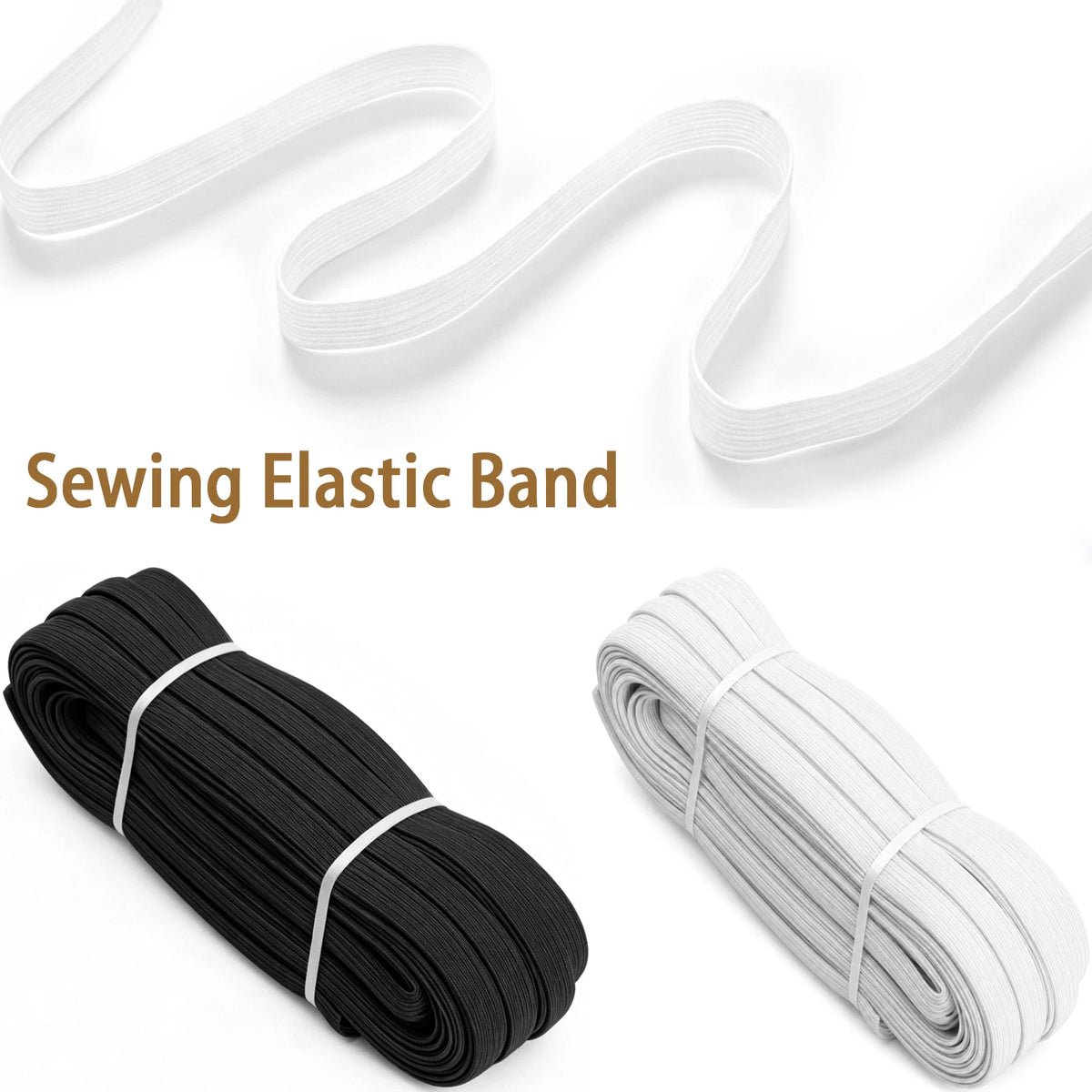 Heavy Stretch Flat Elastic Band for Sewing & Waistbands – 28m Sewing Elastic Band Nixie