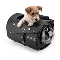 Motorcycle Pet Carrier Bag – PU Leather Rear Tail Bag & Lock Mount Motorcycle Pet Carrier Bag Nixie Black