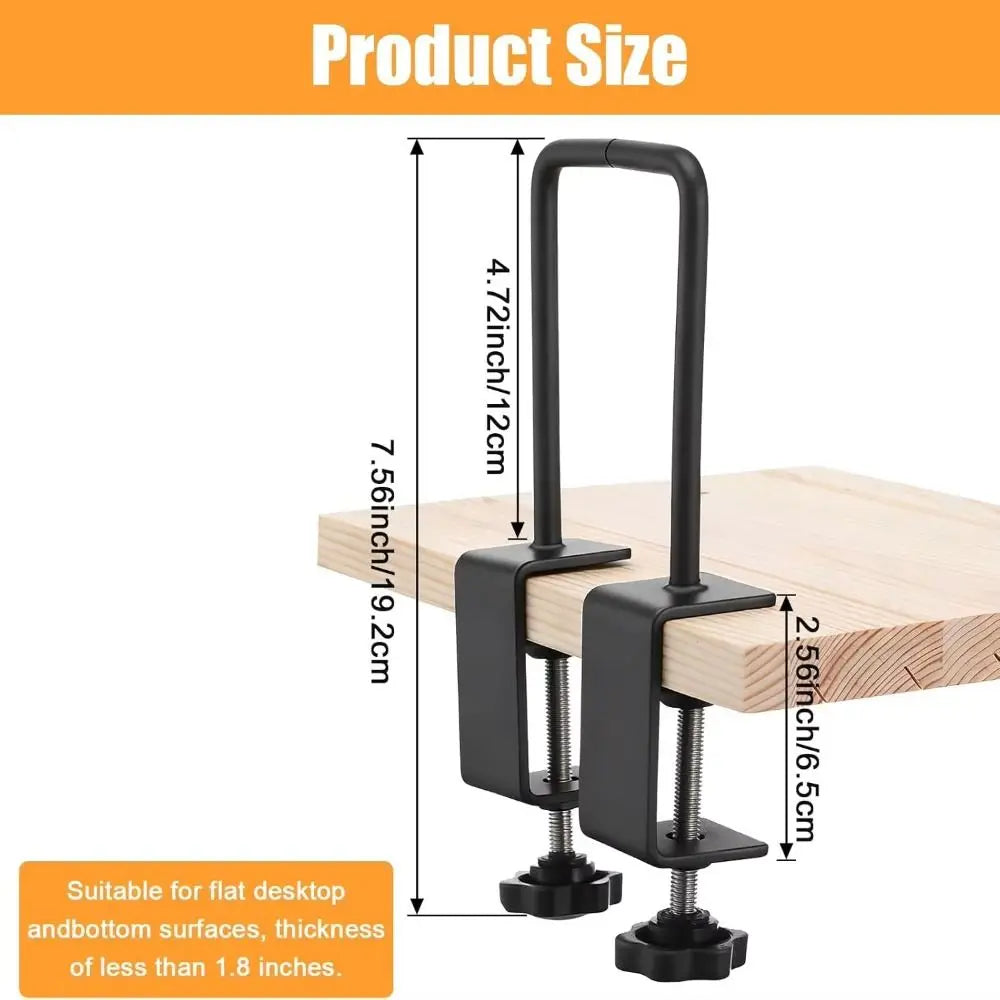 Metal Paper Roll Holder Adjustable Table Clamp Mount