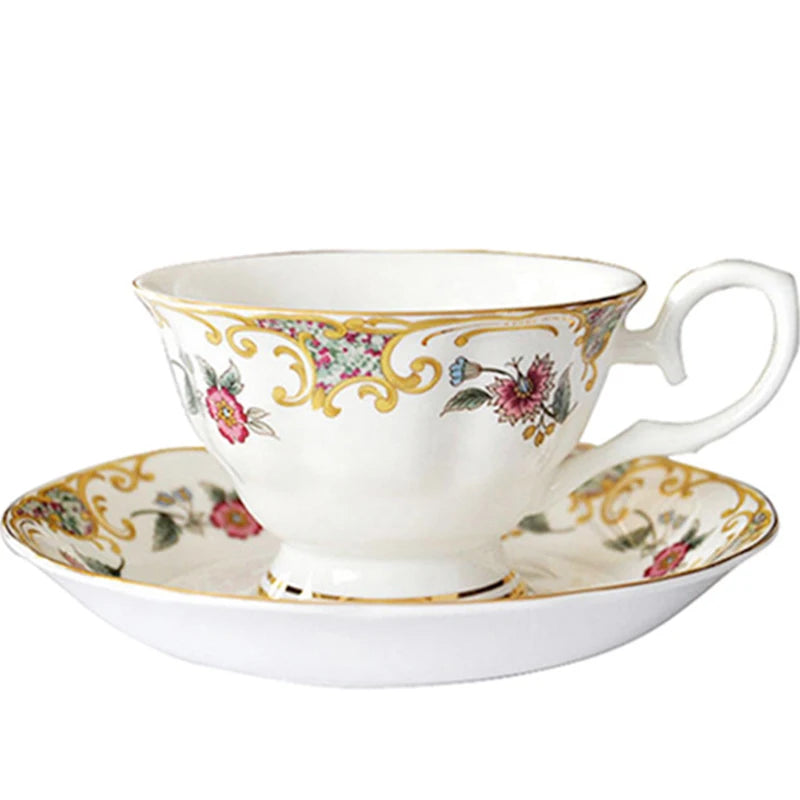 European Bone China Coffee Cup & Saucer Set 200ml Ceramic Ceramic Coffee Set Nixie A