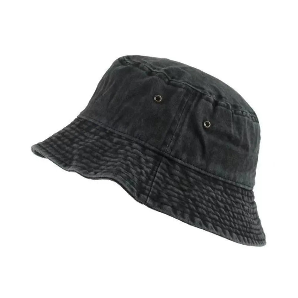 Washed Denim Bucket Hat – Casual Fisherman Cap for Women Bucket Hat Nixie