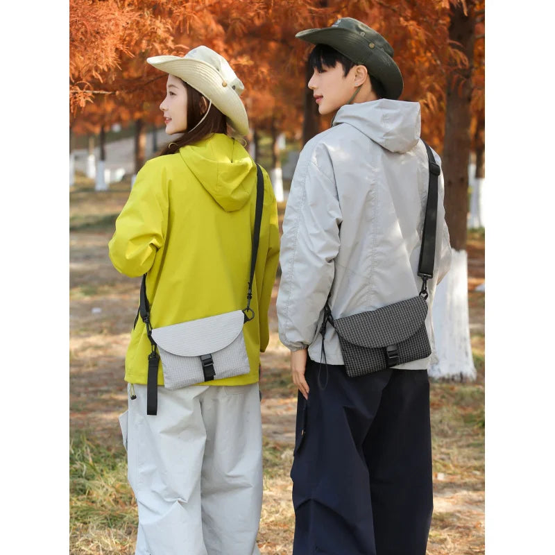 Nixie Plaid Crossbody Bag – Nylon Unisex Messenger Shoulder Bag Crossbody Messenger Bag Nixie Black