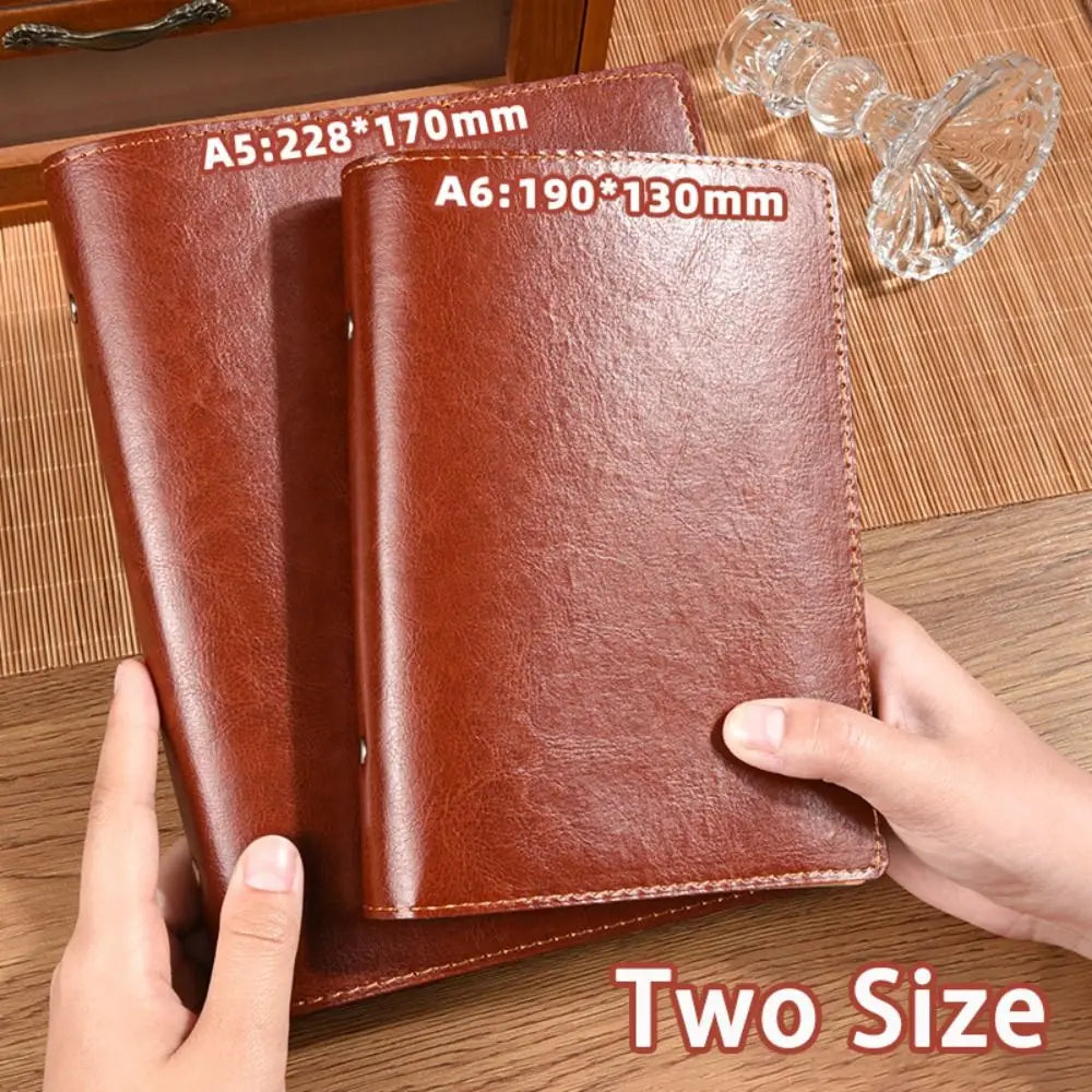 Vintage A5/A6 PU Leather Loose-Leaf Notebook Travel Journal Loose-Leaf Notebook Nixie