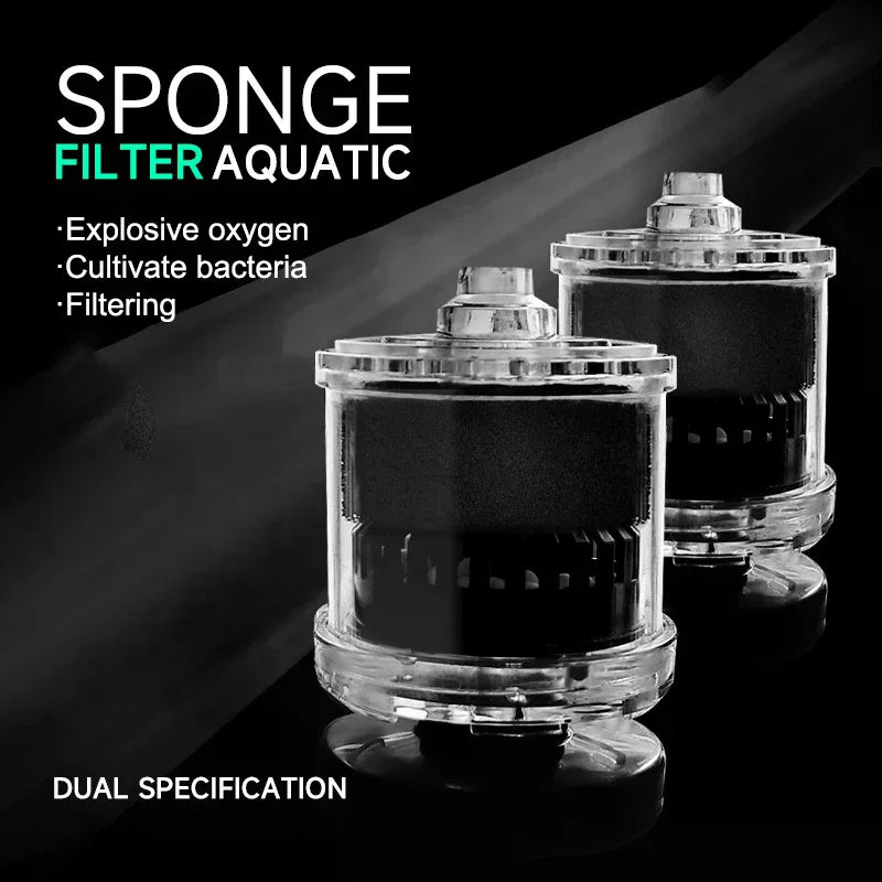 Aquarium Bio-Sponge Filter with Media Ball & Air Pump Option Aquarium Sponge Filter Nixie