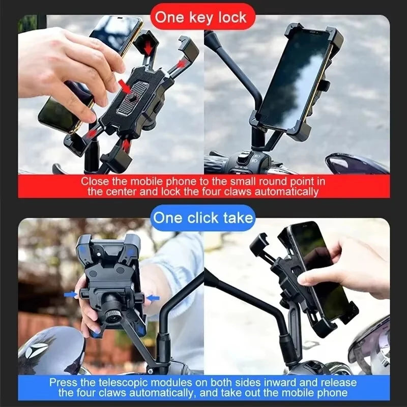 360° Rotatable Bike & Motorcycle Phone Holder Mount