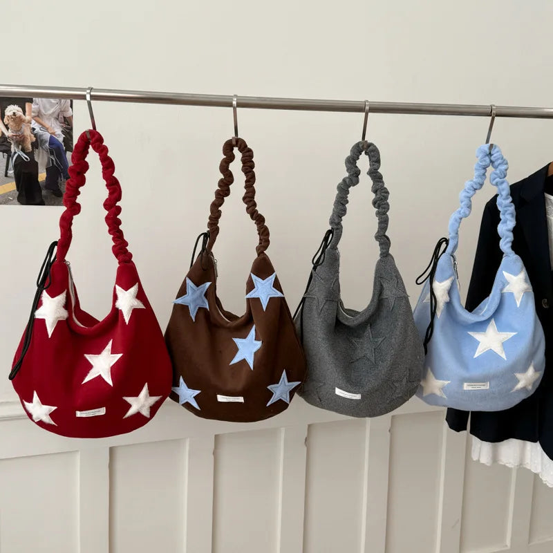 Korean Star Plush Tote Bag – Large Capacity Crossbody | Nixie Plush Tote Bag Nixie