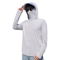 Men's UV Sun Protection Full-Zip Hoodie with Face Mask Sun Protection Hoodie Nixie Grey L