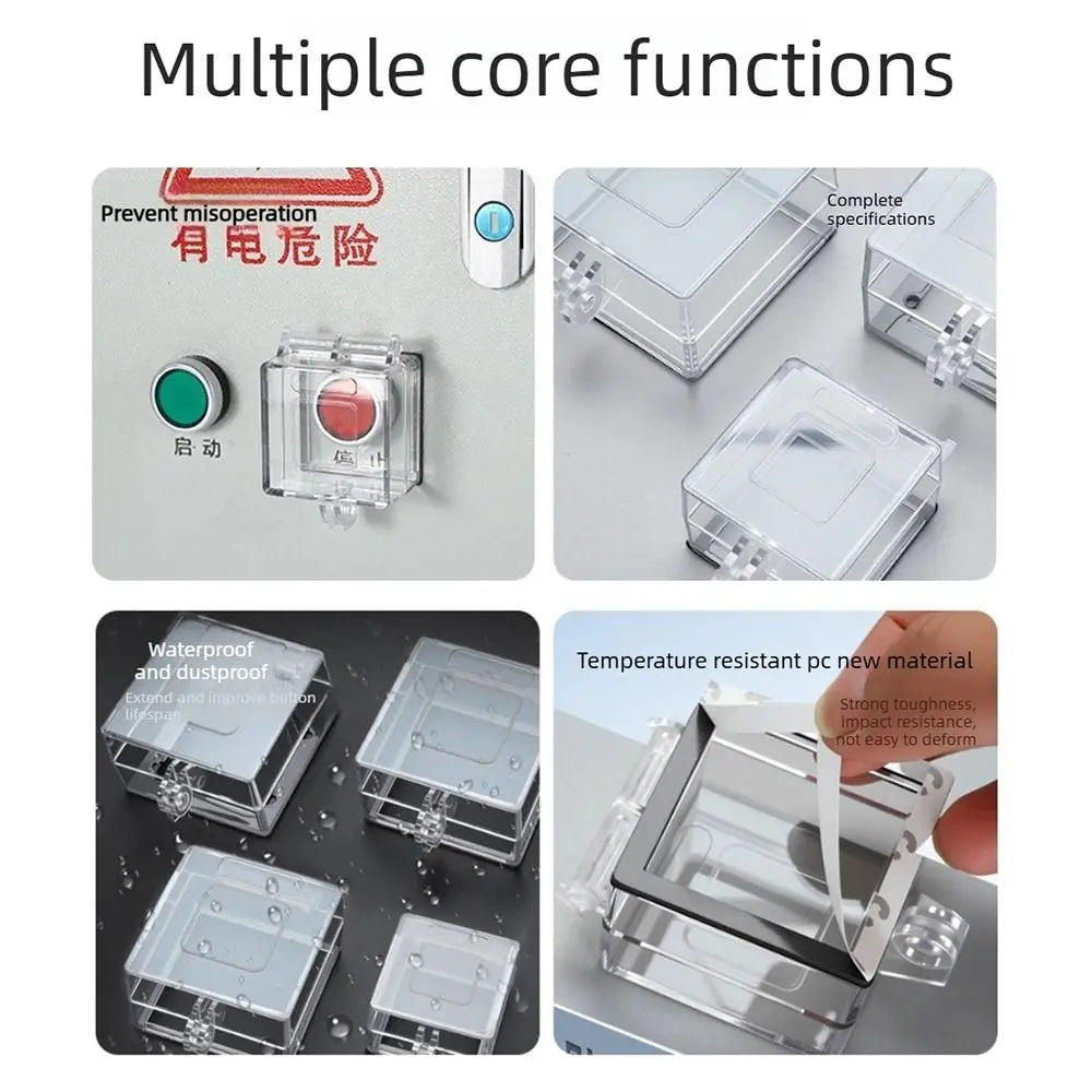 Lockable Flip Button Protection Cover 40/50/60mm PC Guard
