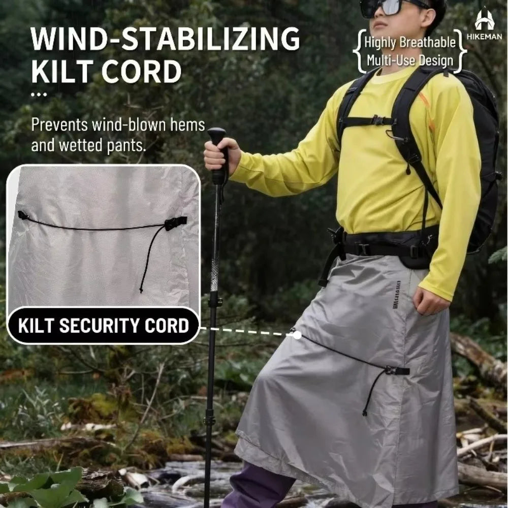 3-in-1 Ultralight Hiking Rain Skirt – Waterproof Poncho Hiking Rain Skirt Nixie