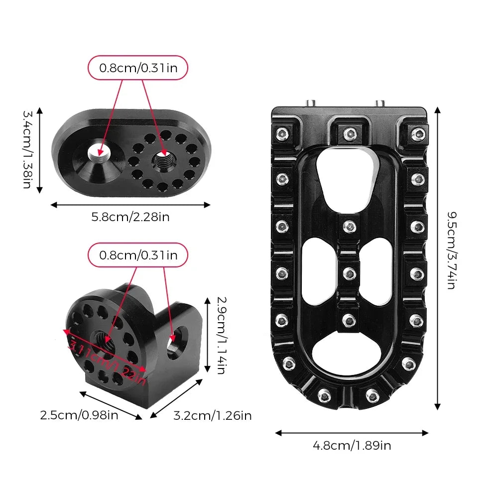 CNC Rotatable Footpegs for BMW R1250GS R1300GS GS Series Black Motorcycle Footpegs Nixie