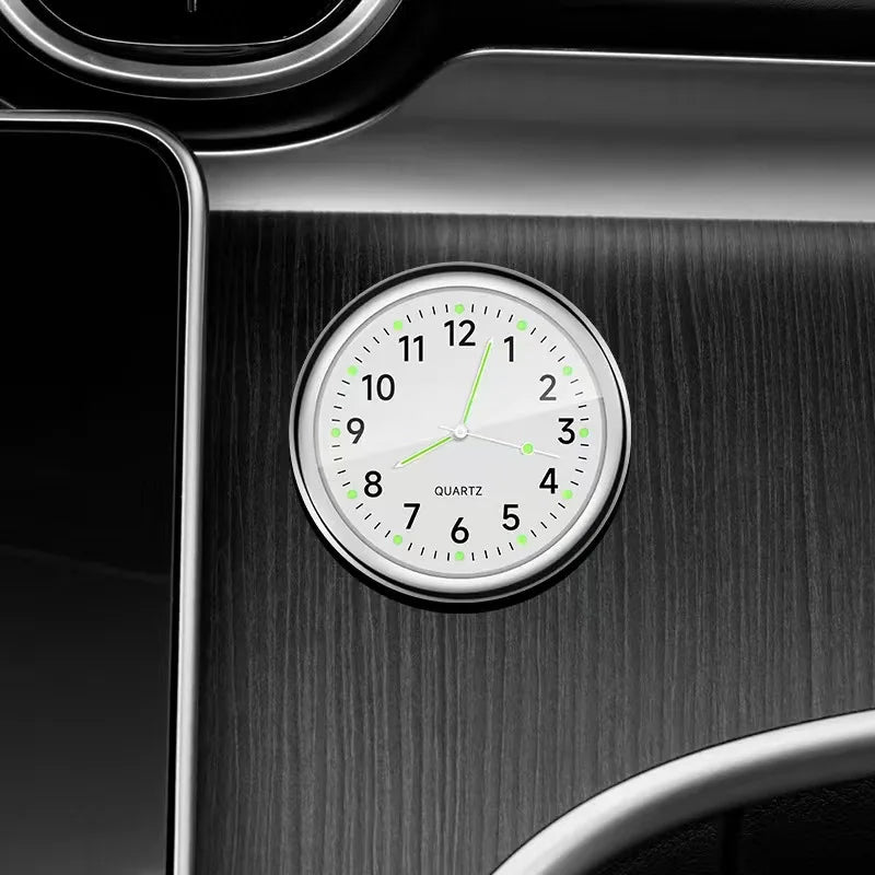 Mini Luminous Quartz Car Dashboard Clock – Stick-On Design Car Dashboard Clock Nixie White 40MM