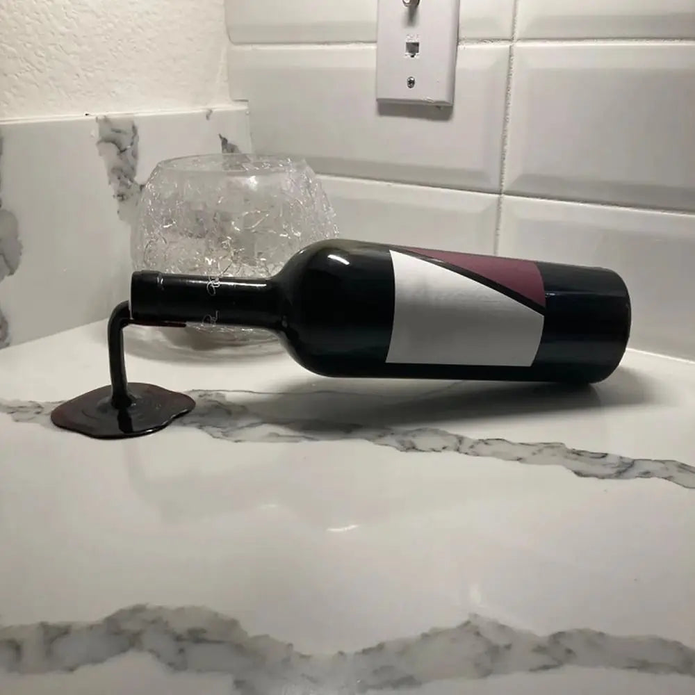 Spilled Wine Bottle Holder – Fun Creative ABS Wine Stand Rack