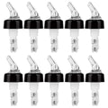 12-Pack Stainless Steel Bottle Pourers with Caps | Bar & Kitchen Bottle Pour Spouts Nixie 10Pcs Style 3