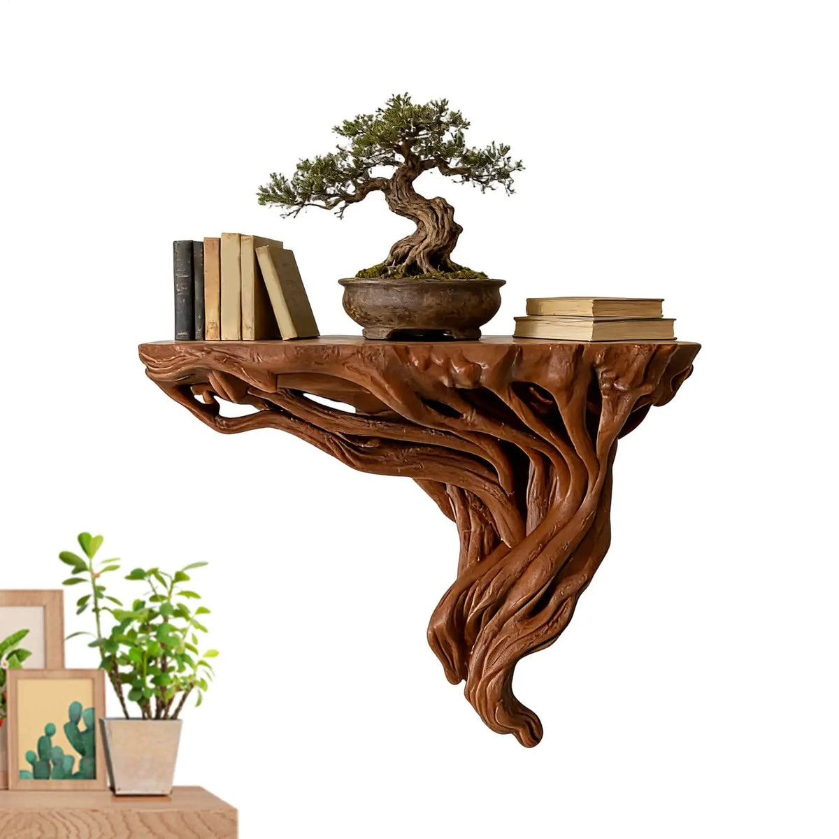 Tree Root Shaped Bohemian Floating Wall Shelf | Retro Décor