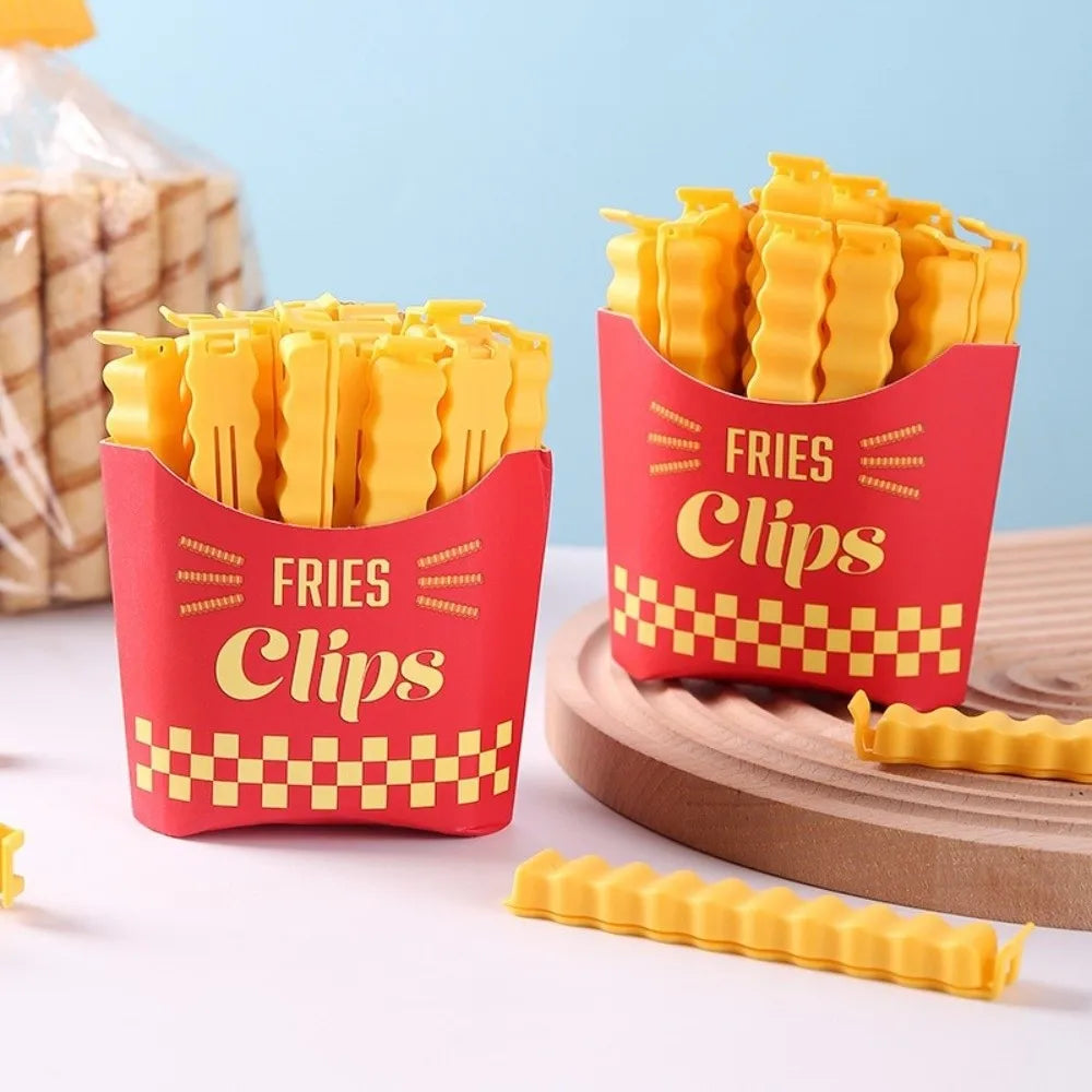 12PCS French Fry Food Sealing Clips – Magnetic & Reusable