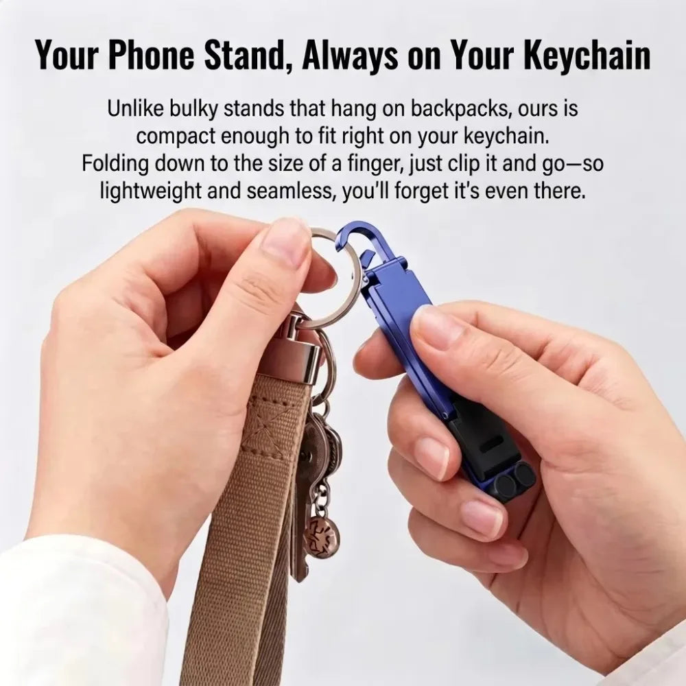 Portable Mini Keychain Phone Stand – Folding ABS Holder Phone Stand Nixie
