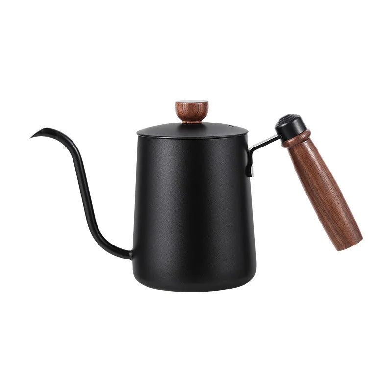 304 Stainless Steel Gooseneck Pour-Over Coffee Kettle | Wooden Handle Pour-Over Coffee Kettle Nixie