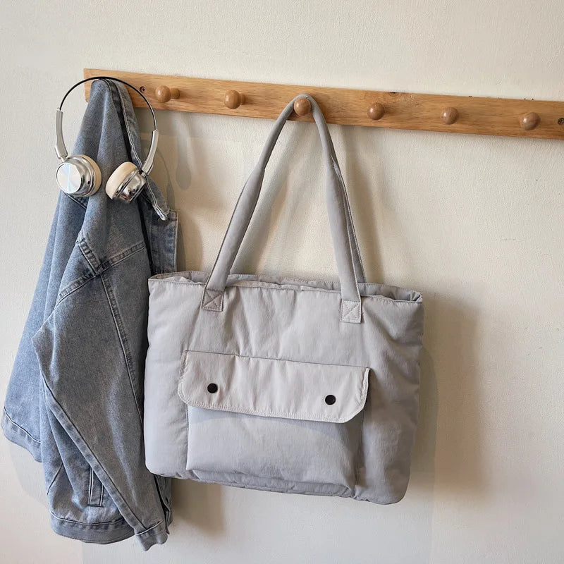 Women's Large Capacity Lightweight Cotton Tote Shoulder Bag Cotton Tote Bag Nixie