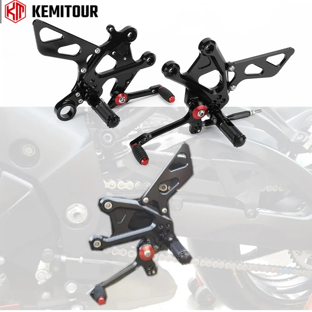 CNC Adjustable Rearset Footrests for Suzuki GSX-S1000 & Katana Motorcycle Rearset Footrests Nixie
