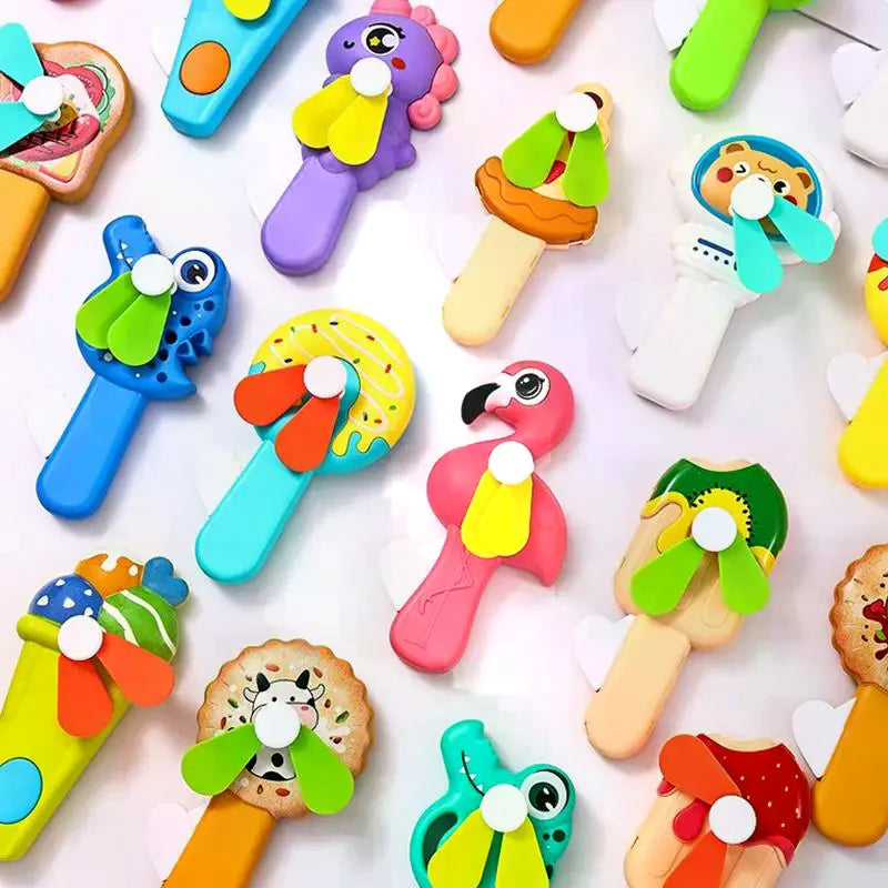 Cartoon Mini Hand Pressure Fan – Ice Cream Design for Kids & Adults Novelty Mini Fan Nixie