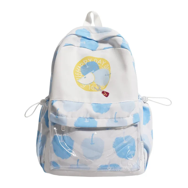 Nixie Korean Cute Printed Backpack – Lightweight Girls School Bag
