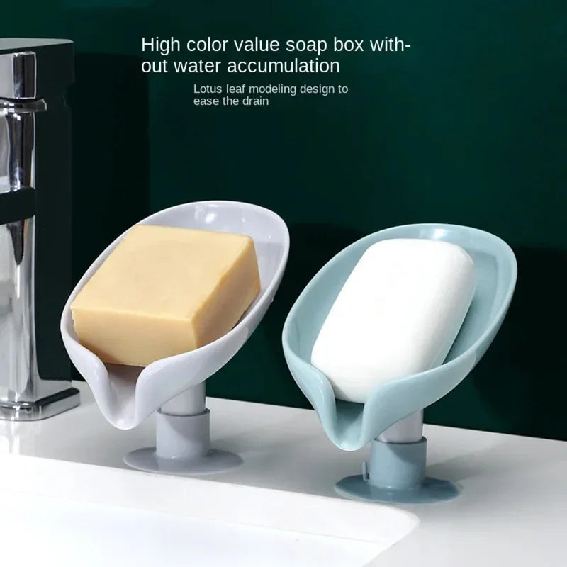 Leaf Shape Drain Soap Holder Suction Cup Tray | Nixie Soap Dish Holder Nixie