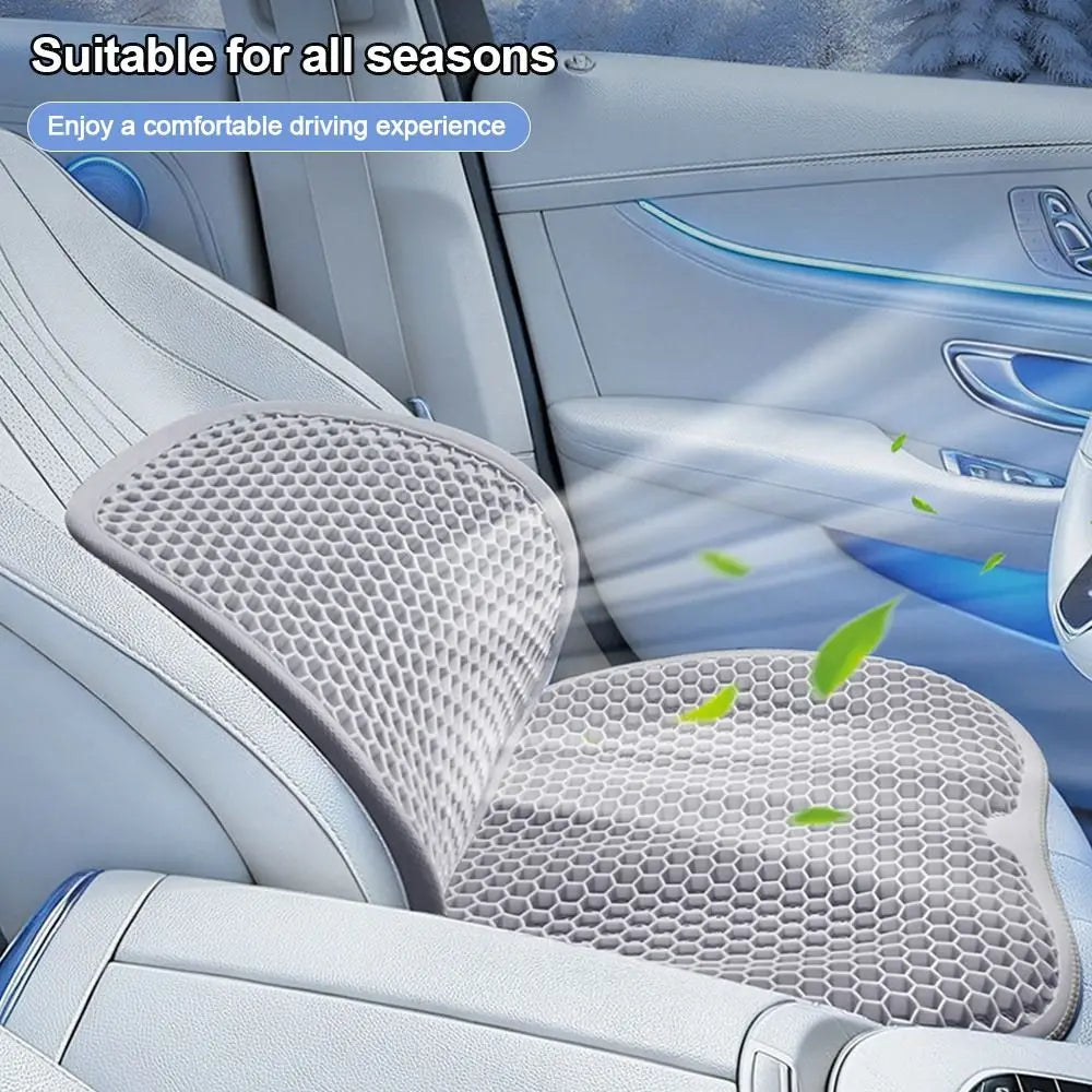 Gel Seat Cushion & Lumbar Support for Car & Office Chair Gel Seat Cushion Nixie