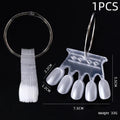 50-Tip Nail Swatch Fan Color Card Acrylic Display Shelf Nail Display Tool Nixie 1Pcs Clear
