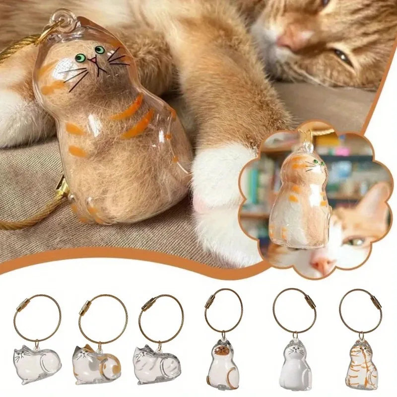 Pet Hair Keepsake Capsule Keychain – Dog Memorial Pendant Pet Keepsake Keychain Nixie