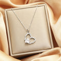 Pink Zircon Heart Necklace – Women's Minimalist Clavicle Chain Pendant Necklace Nixie XL1470-46