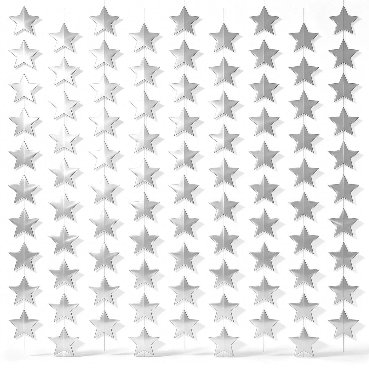 Gold Glitter Star Garland Banner – 12 Pc Party Backdrop Decor