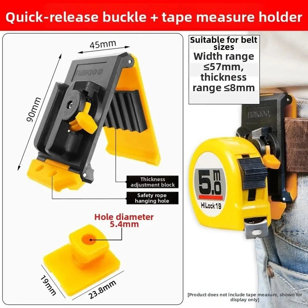 Quick Release Belt Clip Tape Measure Holder – ABS Non-Slip Belt Tool Holder Nixie