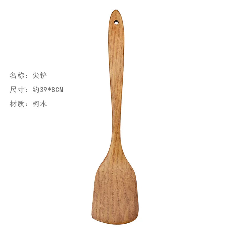 Wooden Spatula Set – 24-Hole Filter & Stir-Fry Turner | Nixie Kitchen Spatula Set Nixie