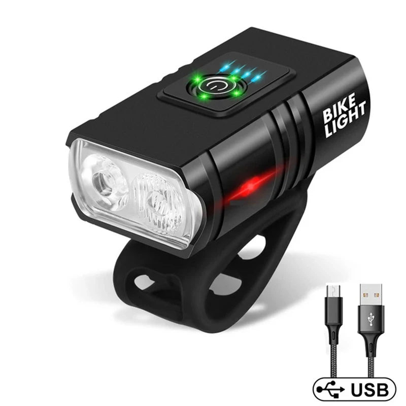 BUCKLOS T6 USB Rechargeable Bike LED Headlight 1000 Lumens Bicycle Headlight Nixie